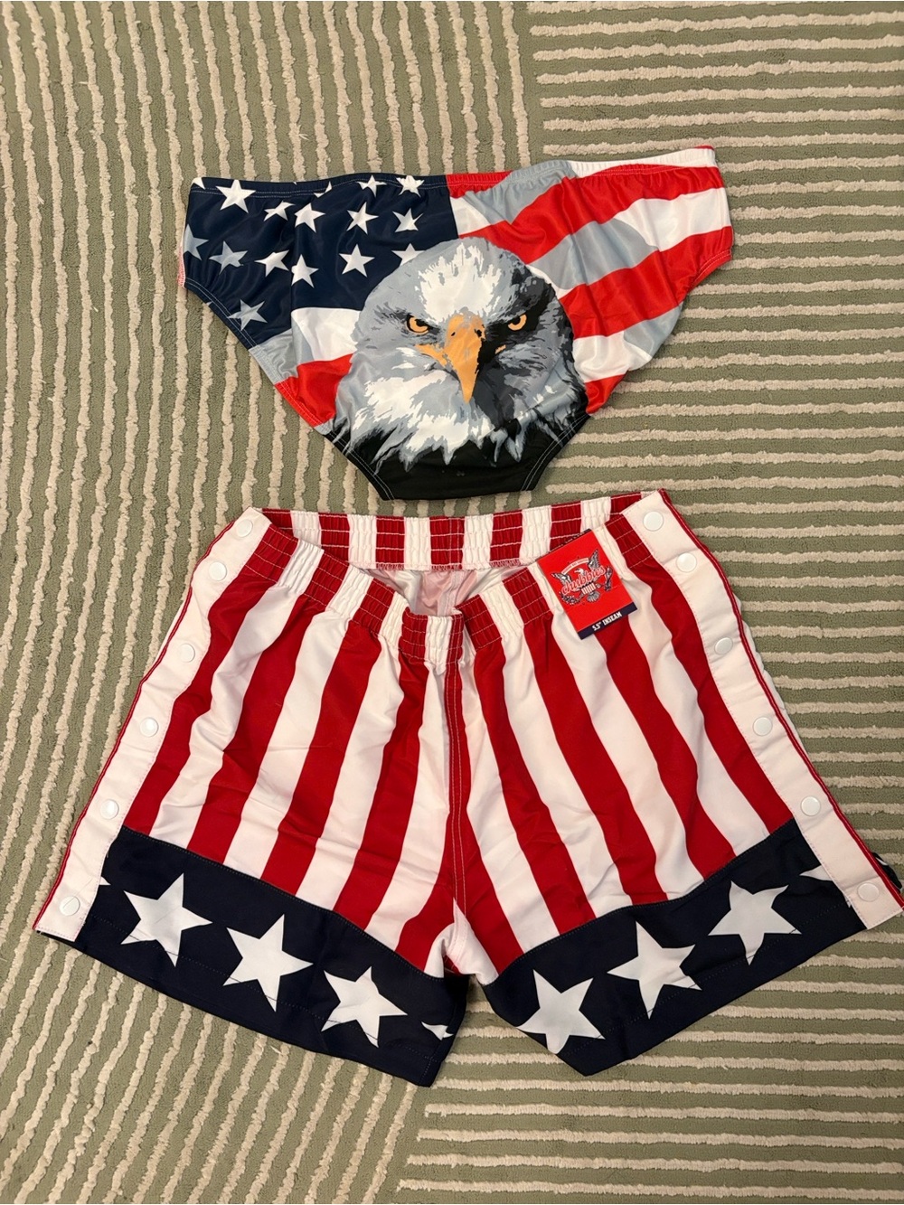 NWT Chubbies Rocky Balboa Tearaway Shorts 5.5” & Matching Smuggler Swim Brief XL